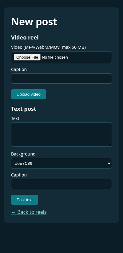 New post page