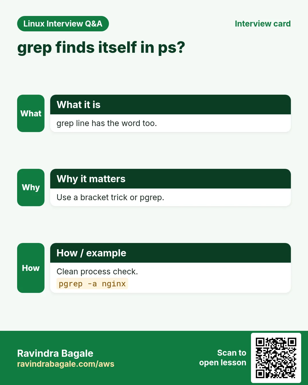 grep finds itself in ps?. grep line has the word too. Use a bracket trick or pgrep. Clean process check.