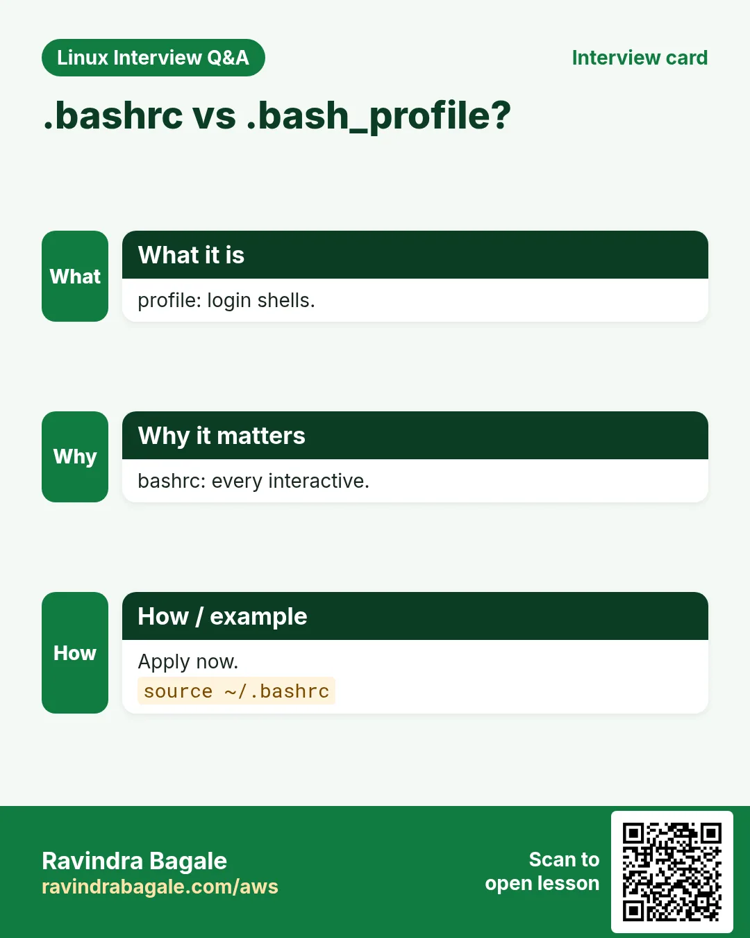 .bashrc vs .bash_profile?. profile: login shells. bashrc: every interactive. Apply now.