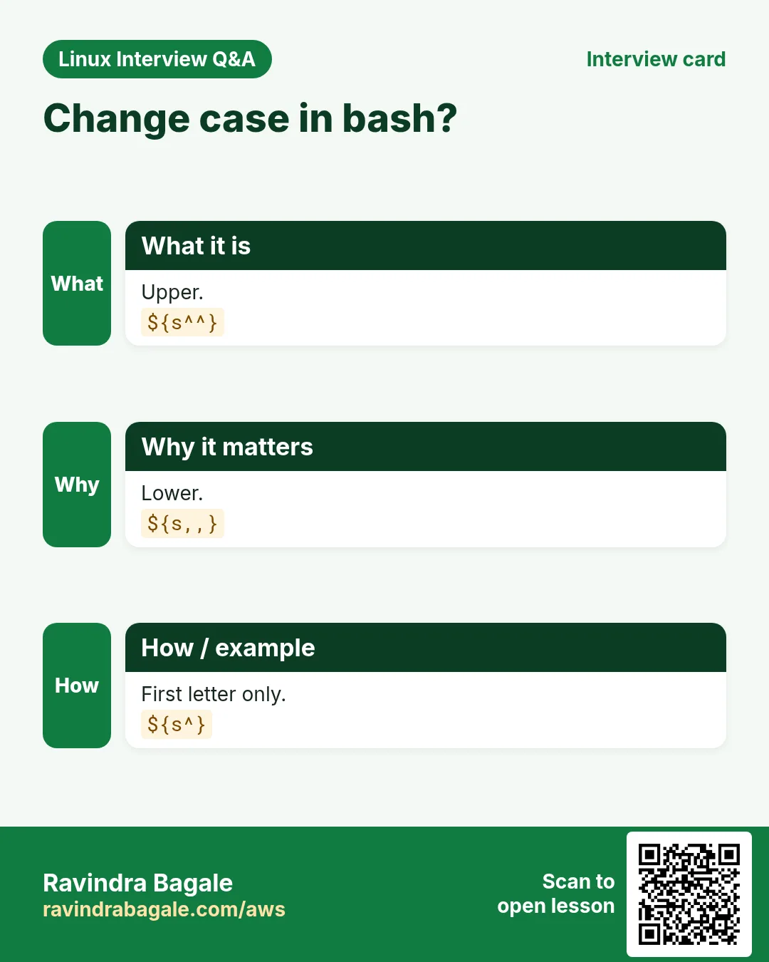 Change case in bash?. Upper. Lower. First letter only.